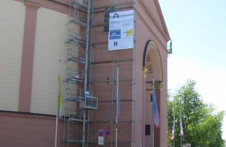 Dachdeckerarbeiten an der katholischen Kirche St. Ludwig in Darmstadt